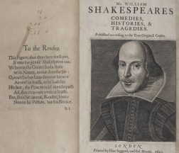 Титульная страница Первого фолио сочинений Шекспира