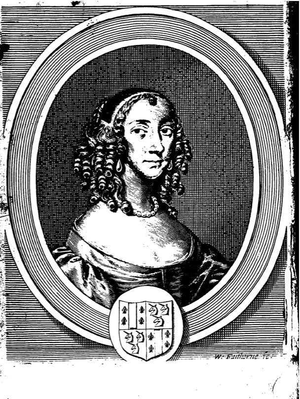 Фронтиспис из книги "The Gentlewoman's Companion; or, a Guide to the Female Sex" (1673), на котором предположительно изображена Ханна Вулли