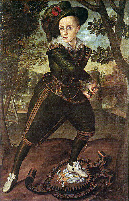 Портрет Генри Фредерика, принца Уэльского в возрасте 13–14 лет кисти Роберта Пика младшего (Robert Peake the Elder)