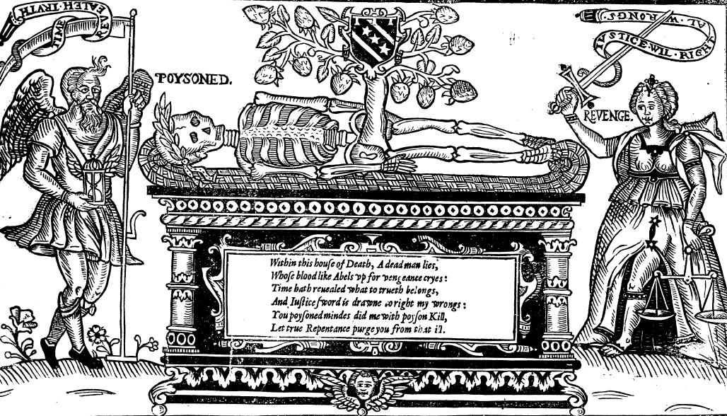 Гравюра к балладе Сэмюэла Роулендса «Сэр Томас Овербери, или Жалоба убитого рыцаря» (1614?)
